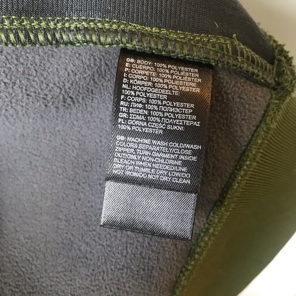 North Face Outbound Plaid Zip Fleece Hoodie Sage S - Picture 6 of 10